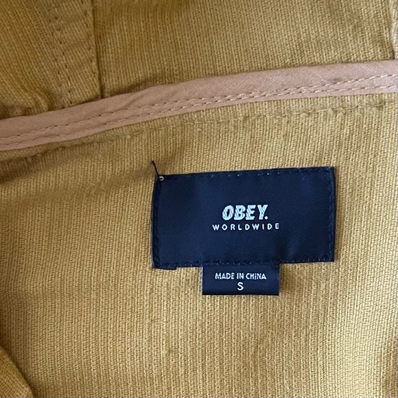 OBEY Shiner Anorak Men's Mustard Jacket - Picture 10 of 11